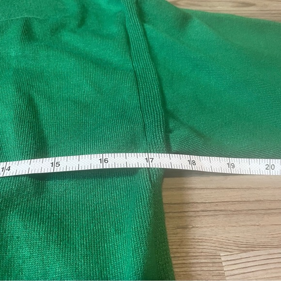 Talbots Open Cardigan Sweater Green Womens S Pockets Cotton blend - Picture 5 of 10